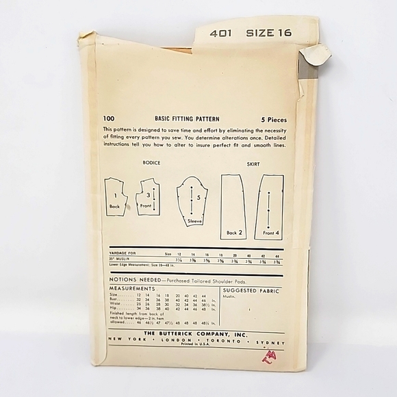 Vintage Butterick Dress Pattern - Picture 2 of 5